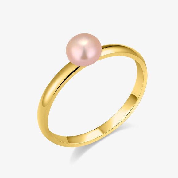 Mira Stack-able Simple Band Fresh Water Pearl Ring - Picture 5 of 6